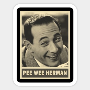 brown cream peewee herman Sticker